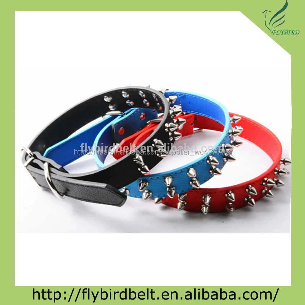 Высокое качество заклепки искусственная кожа животное ошейник для прогулки ремни безопасности ремень собак поводки