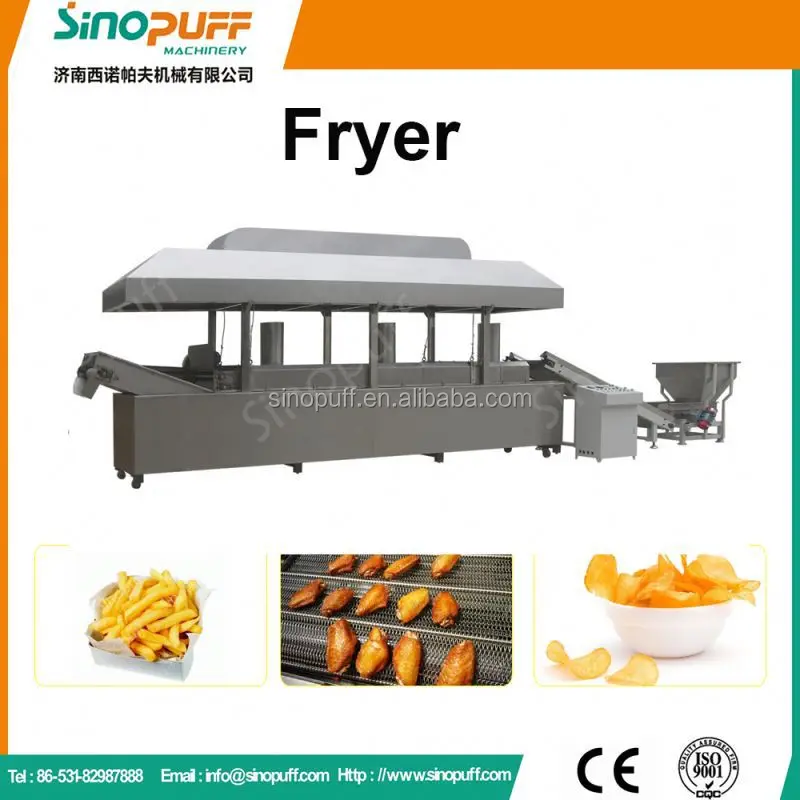
potato chips fryer / Gas /automatic continuous Fryer 