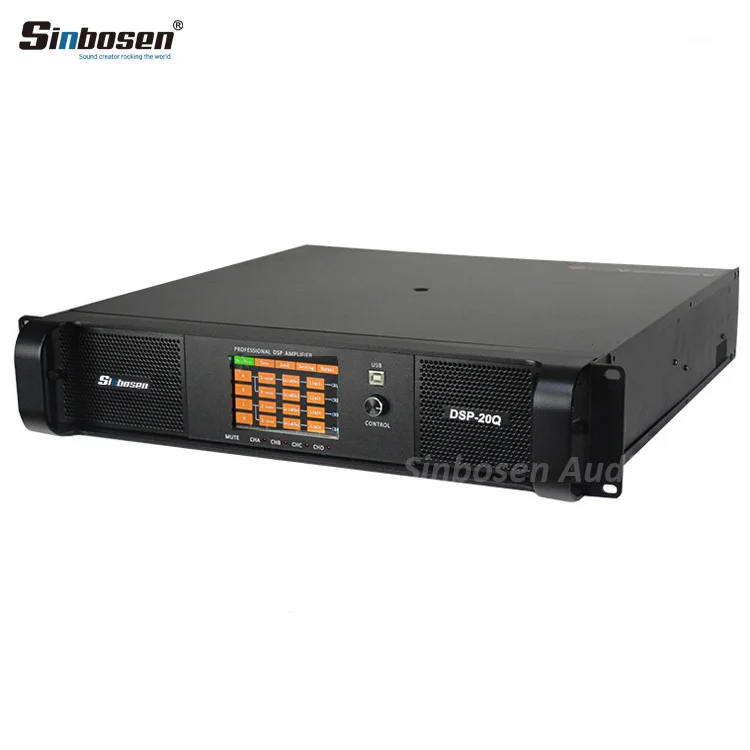 DSP-20Q профессиональный класс d аудио этап DSP модуль мощность караоке стерео усилитель 2000 вт 4