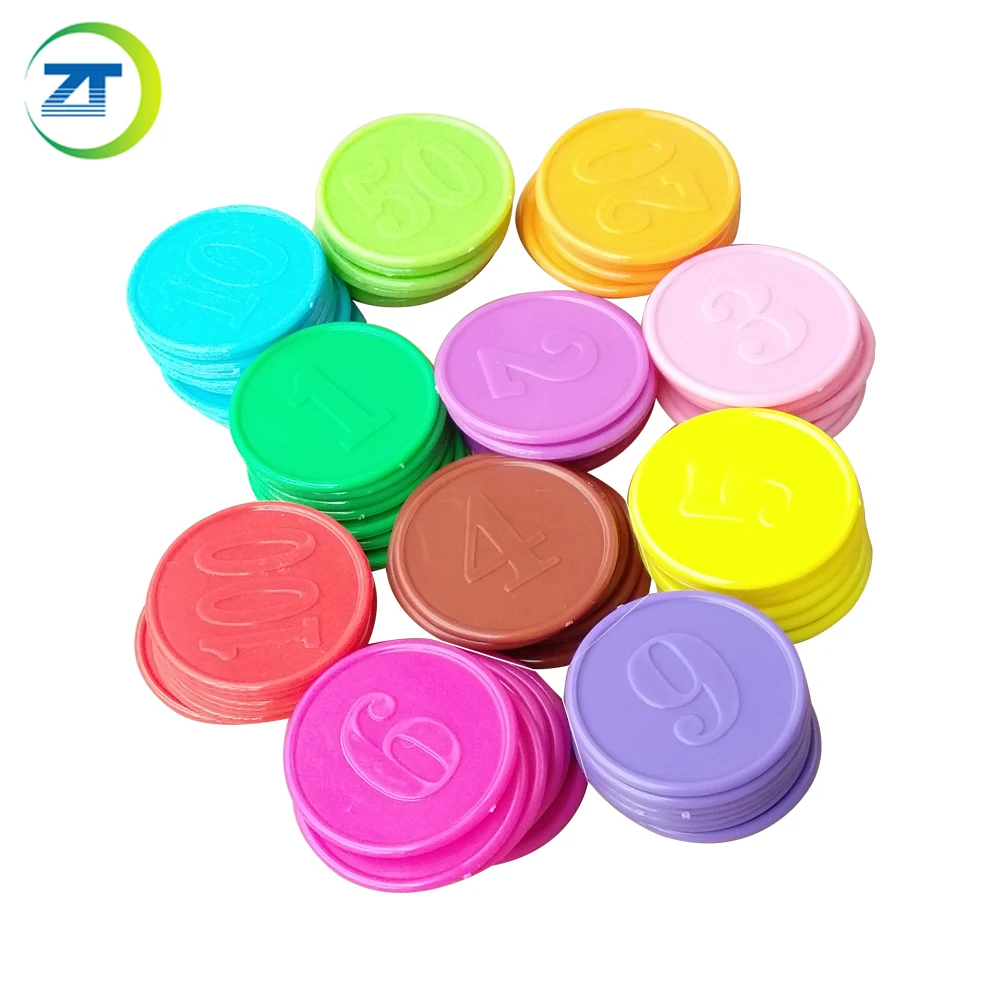 Wholesale colored drink Tokens Embossed Plastic Tokens