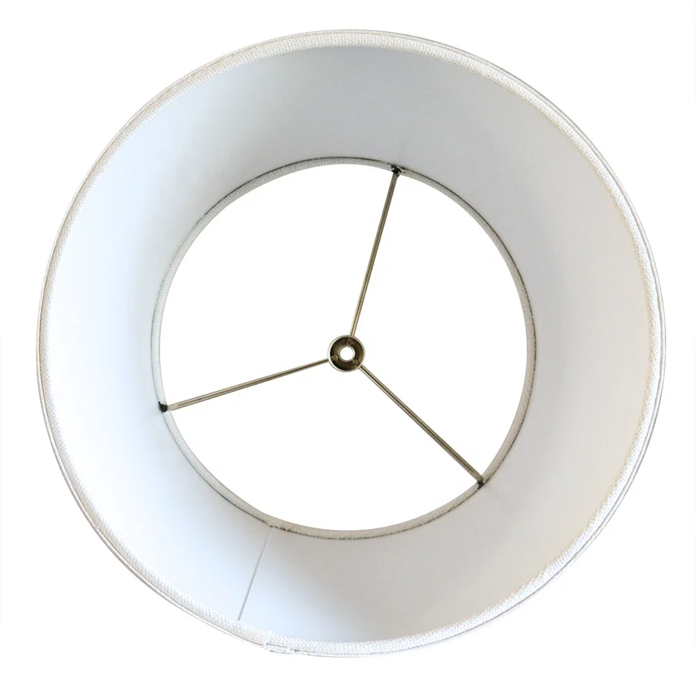 
Sales promotion white color cotton fabric lampshade harp lamp cover 