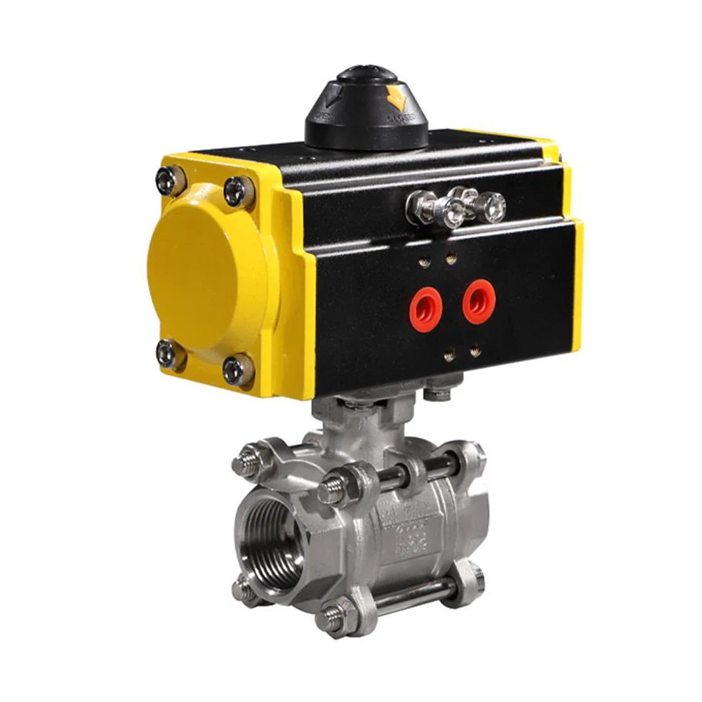 
1 inch DN25 Double Acting Stainless Steel Air Control Pneumatic Actuator Ball Valve 