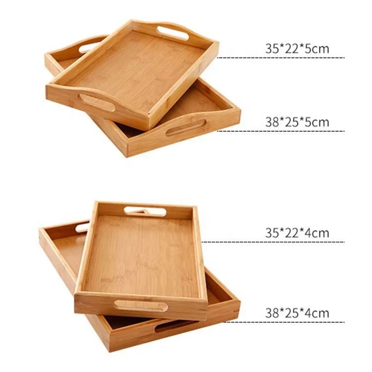 
Ecofriendly bamboo wooden tray woven bamboo serving trays cheap wholesale natural tray 