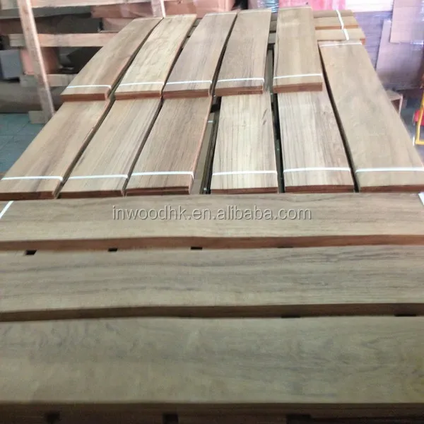 Natural Burma Teak Floor Veneer for Interior Decoration