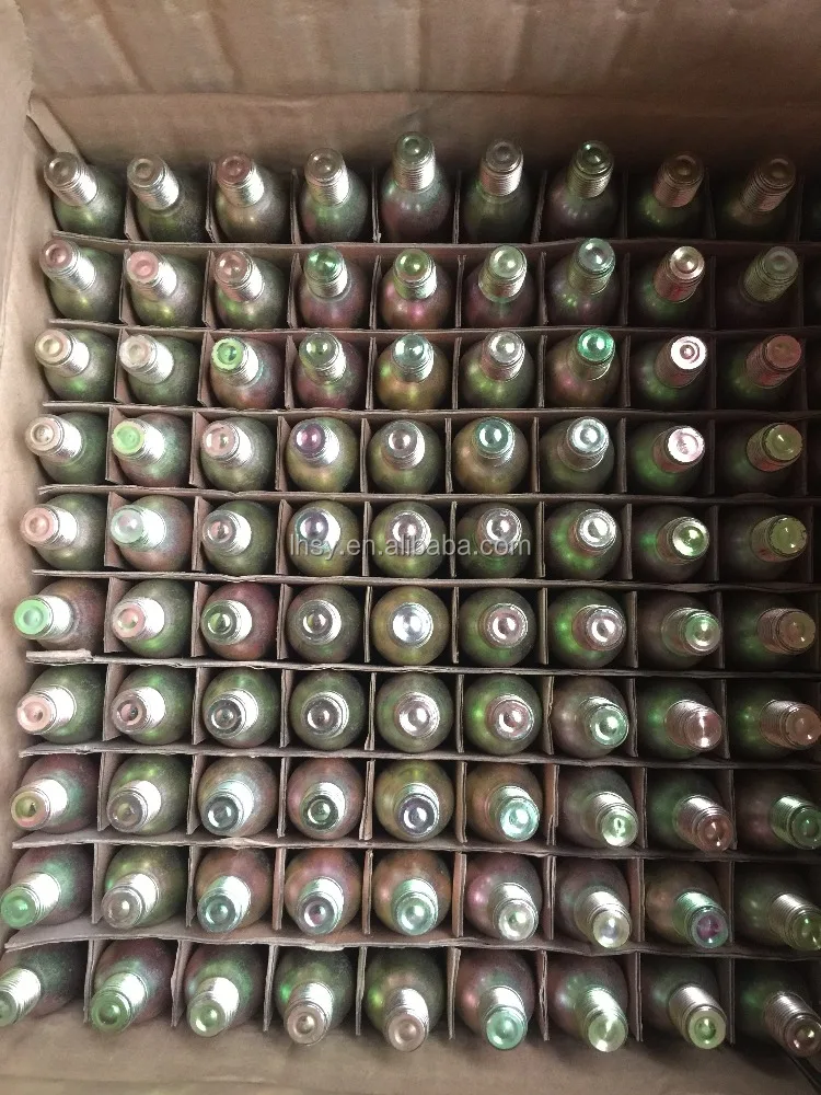 Economic and Reliable 16g 65g food grade threaded co2 cartridge Exported to Worldwide