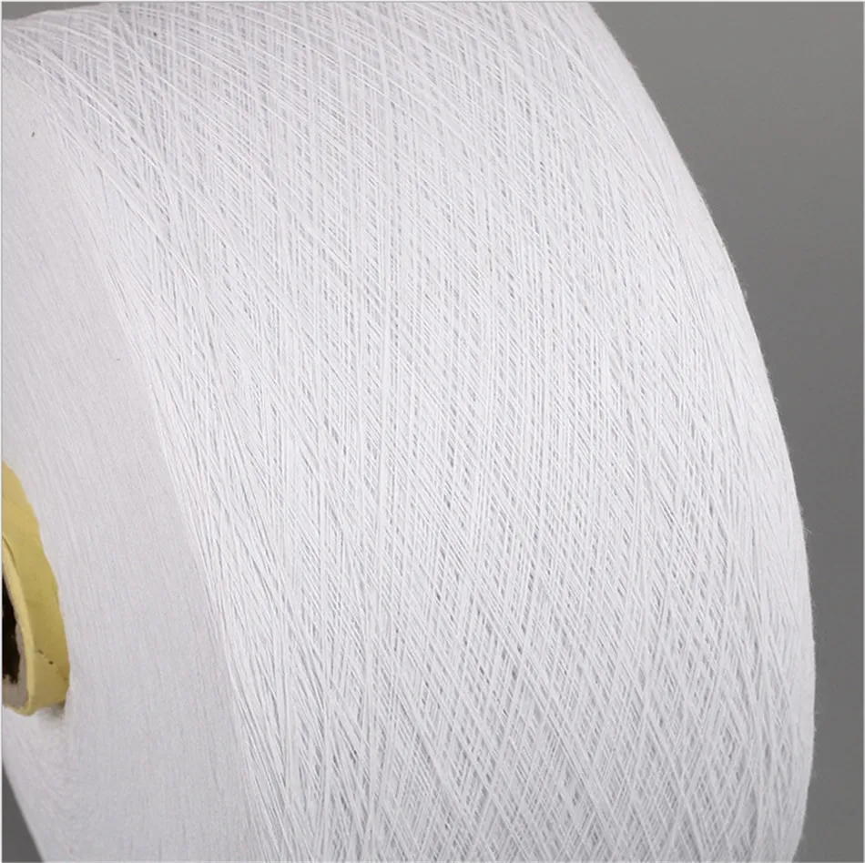 6s/1 best sale the cheapest bleached 65/35 cotton polyester recycled yarn for glove