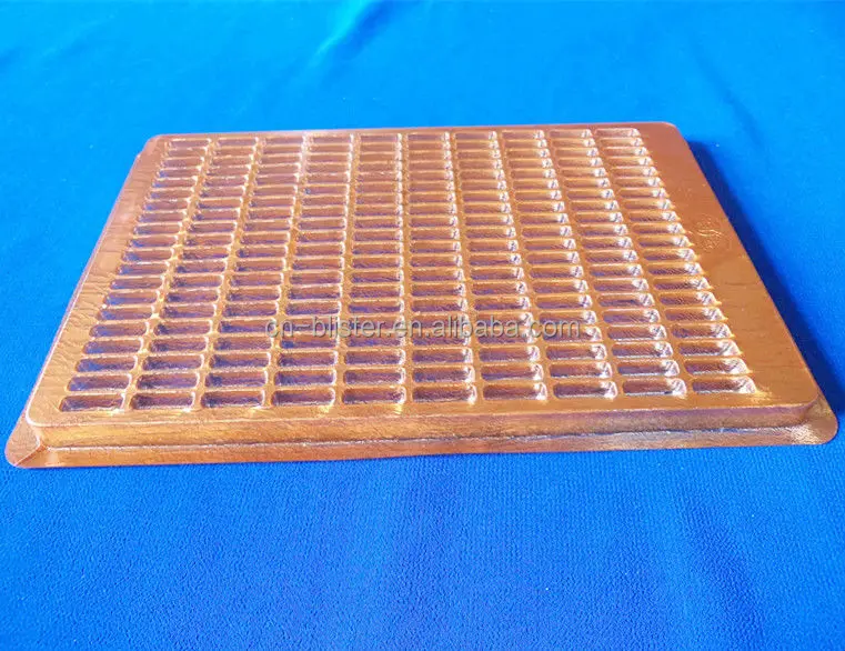
Gold yellow PVC blister tray for painting gold yellow blister for place paint 