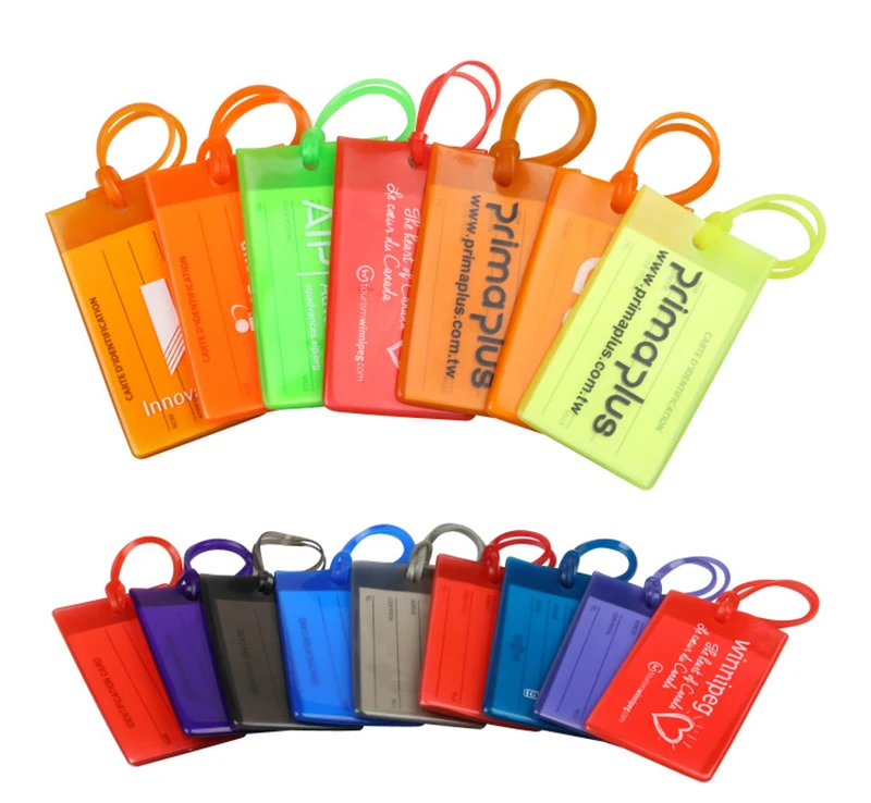Factory Luggage Tags For Suitcases, Flexible Silicone Travel ID Identification Labels Set For Bags & Baggage