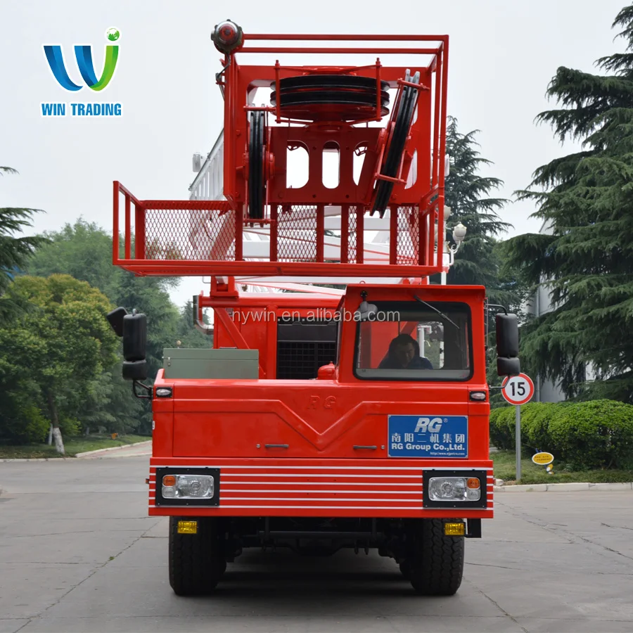 
RG API Standard Oil Field Oil and Gas Well Bore Hole Truck Mounted Mobile 350hp XJ60 Drilling and Workover rig 