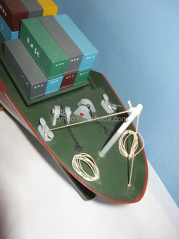 Minature Wooden Container Ship model, 60cm wooden container boat model