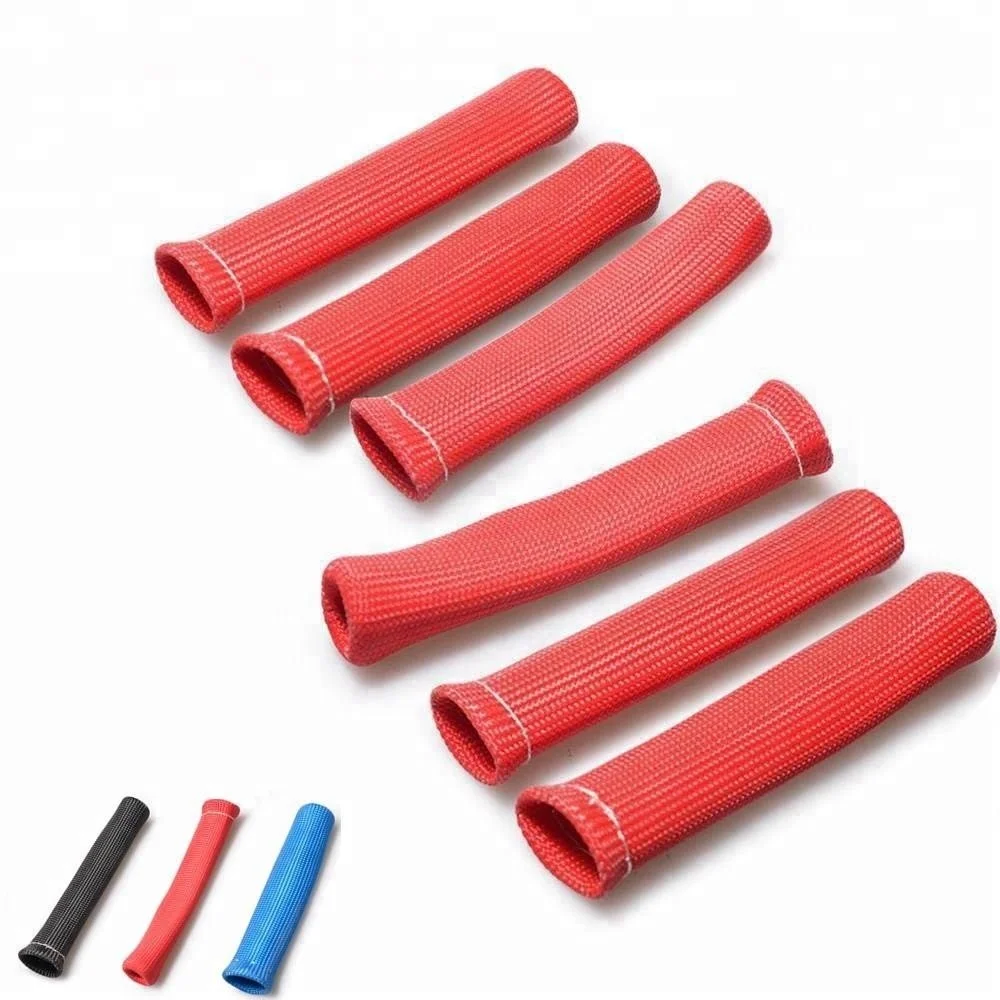 Fiberglass Heat Protector Insulating Fire Sleeve spark plug wire heat shield