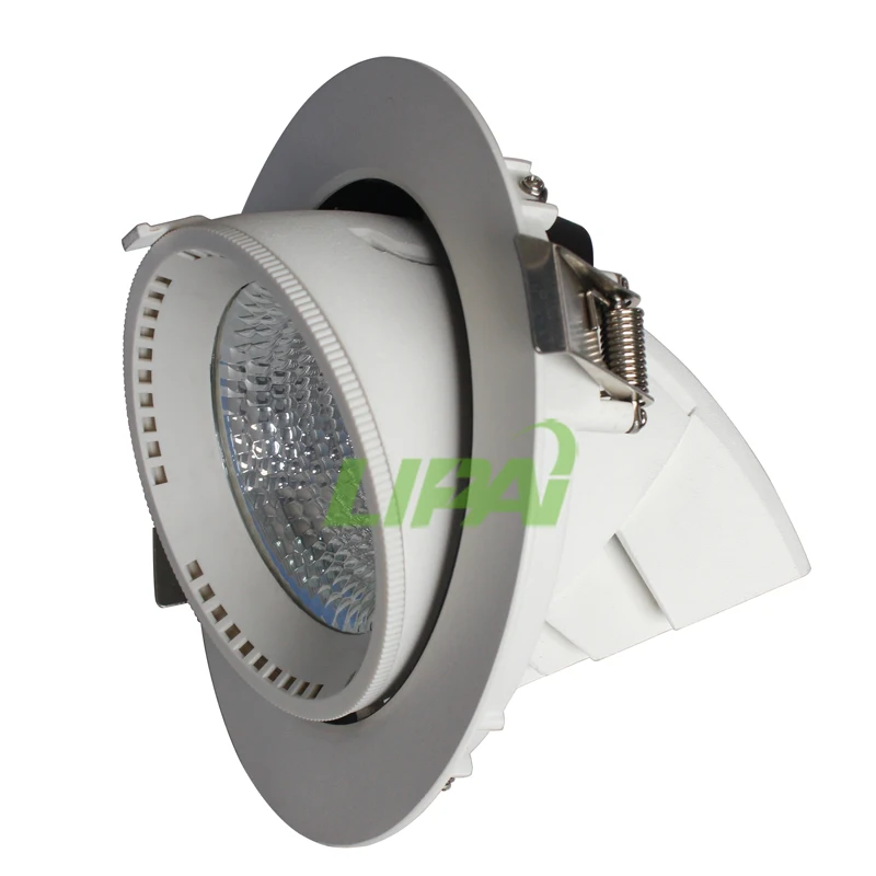 7w 15w 30w 40w gimble led COB downlight spotlight dimmable for Commercial Adjustable beam angle 24/60degree 30000hours