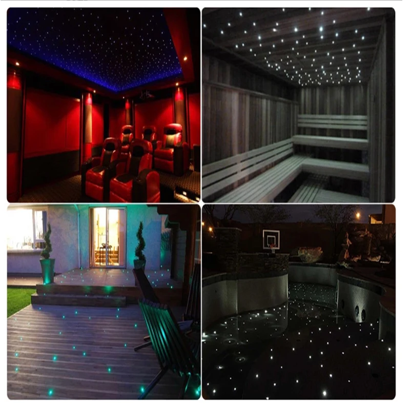 mitsubishi PEOF-1.5mm pmma end glow fiber optic cable with black jacket for ceiling led star light sky effect