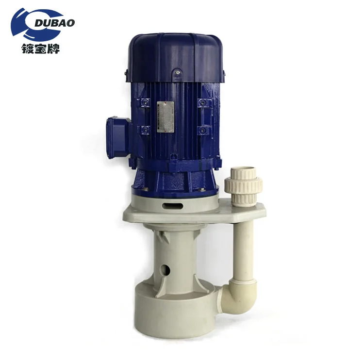 1.5kw Large Plastic PP Vertical Mud Centrifugal Water Pump For 30m3/h Flow