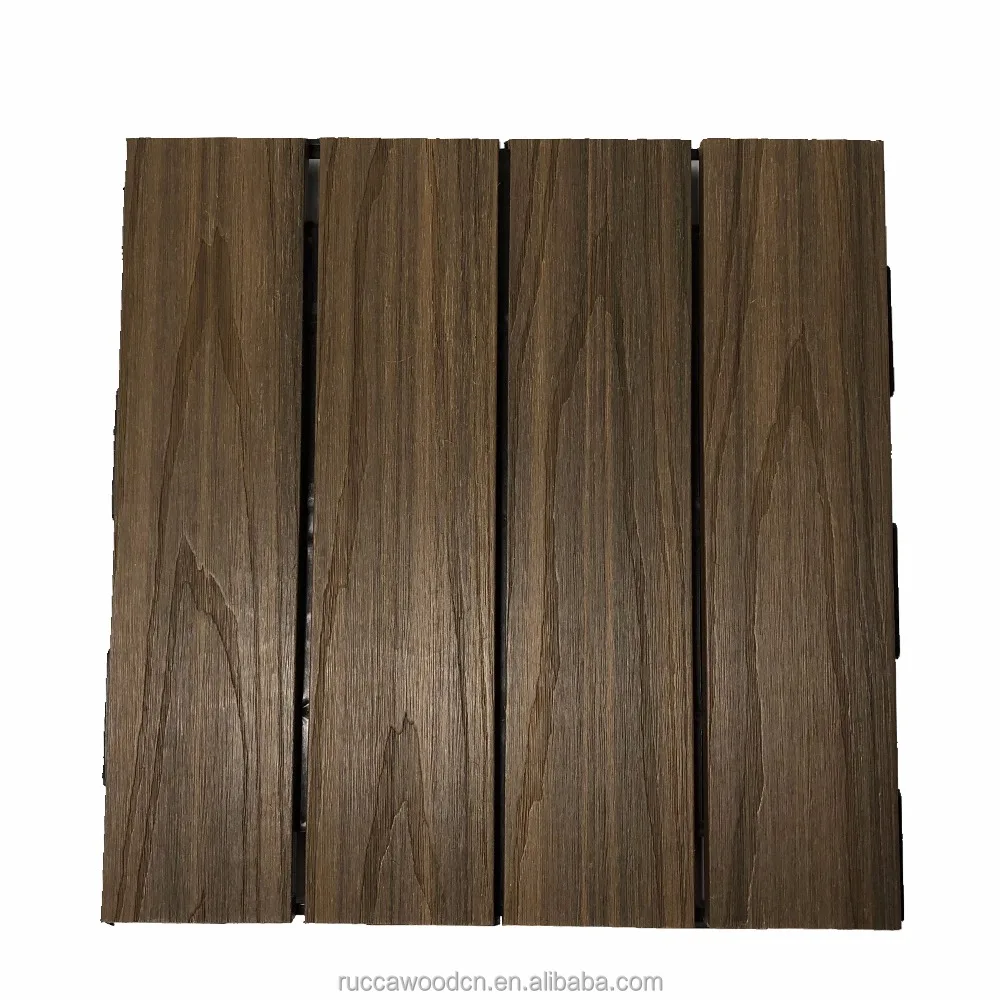 Rucca Water Resistant Outdoor Patio Pavers or Composite Decking Flooring 12x12 feet