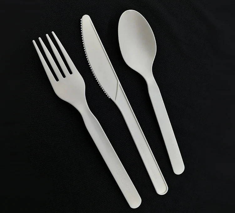 New Eco-friendly 100% PLA Polylactide Starch Plastic Biodegradable Cutlery Set