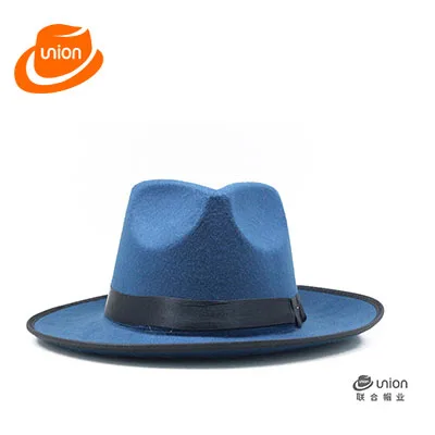 2020 New Fashionflower accessories Women Wide Brim Ribbon Warm Wool Blend Felt Hat Bowler Trilby Fedora Cap Cowboy Hat