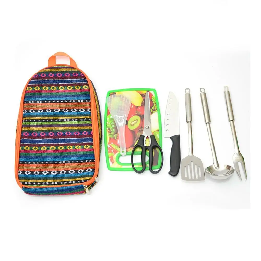 
Utensil Picnic Bag Travel Set Portable BBQ Outdoor Cookware Camping Kitchen 