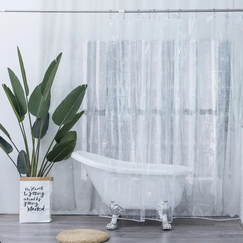 eco-friendly pvc clear vinyl bathroom shower curtain liner