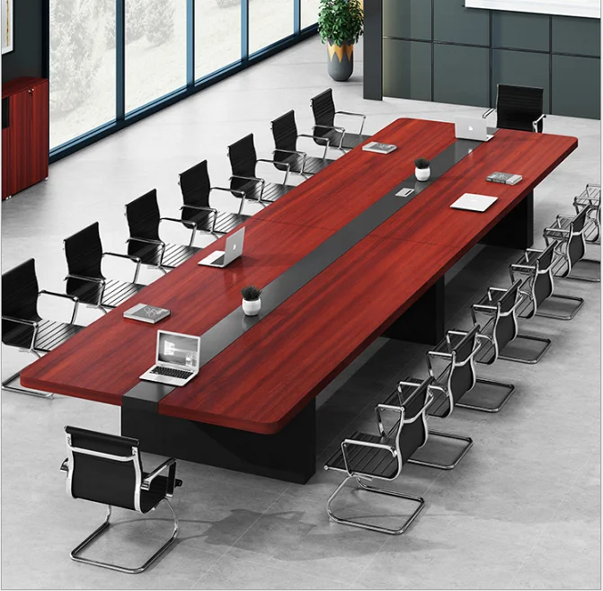 Customization modern rectangular lacquer wood White conference table