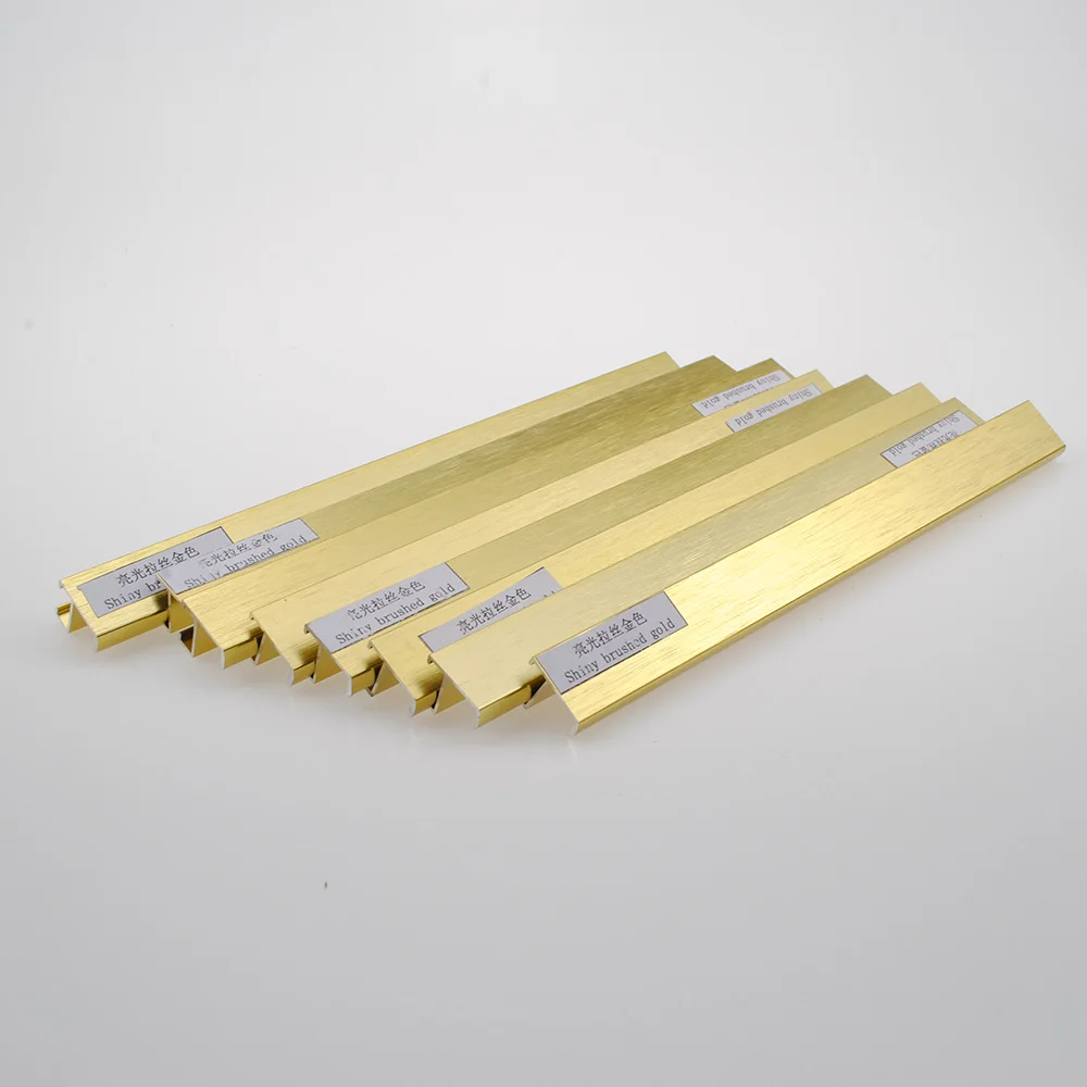 Foshan Factory producing Shiny Brushed Golden aluminium picture frame profiles for picture decoration
