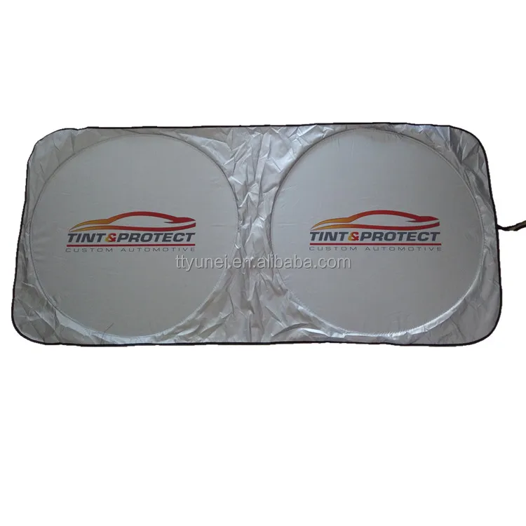 Top selling front car sunshade 240T polyester with silver coating park shade