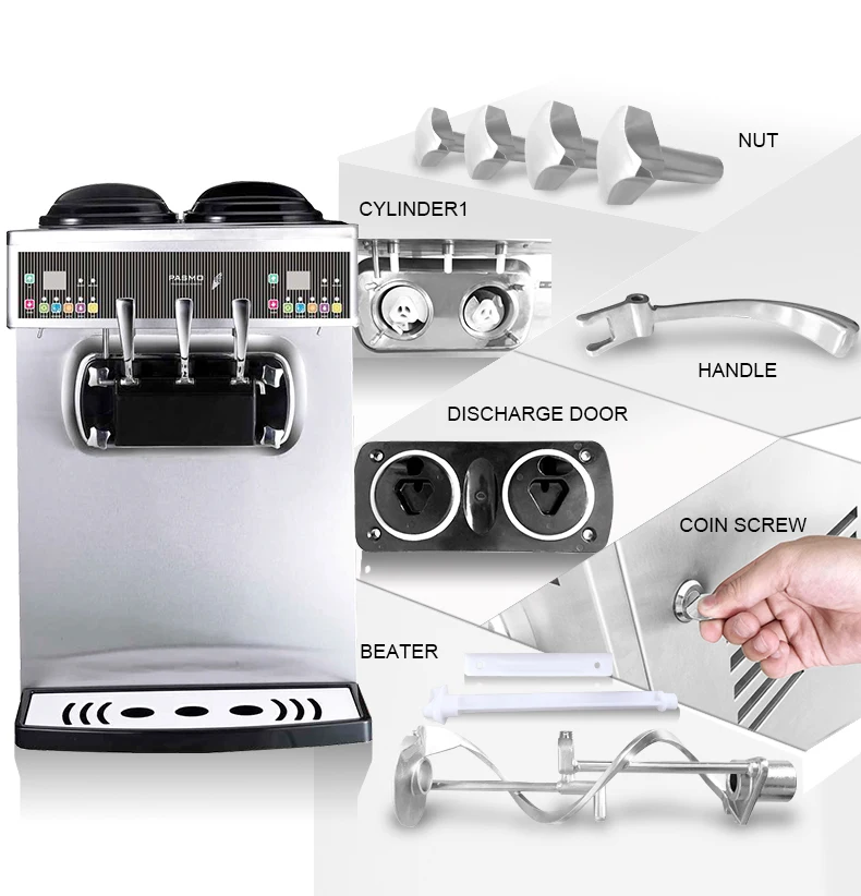 Pasmo! desktop table top ice cream machine S230F CE/ETL certificate