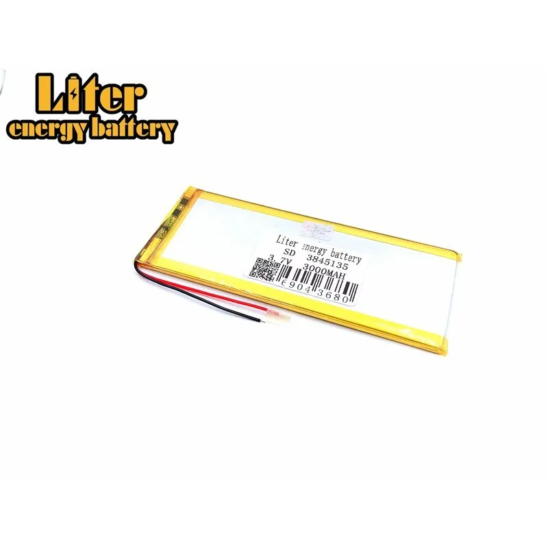 Аккумулятор для планшетного ПК, литий-полимерный аккумулятор большой емкости, 3845135, 4045135, GPS, 3,7 в, 3000 мАч
