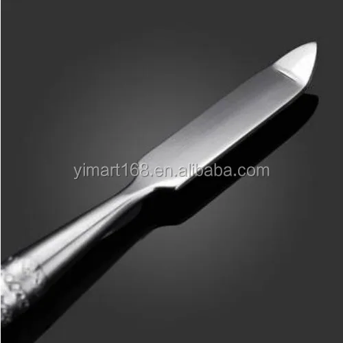 Yimart High Quality Professional Stainless Steel Cosmetic Makeup Spatula Slotted Spoon