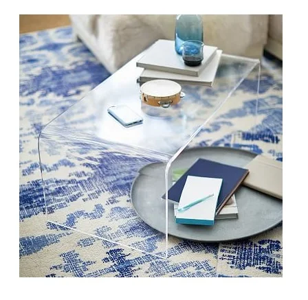 Пользовательские ПММА плексические стеклянные столы, кофейные прозрачные акриловые столы