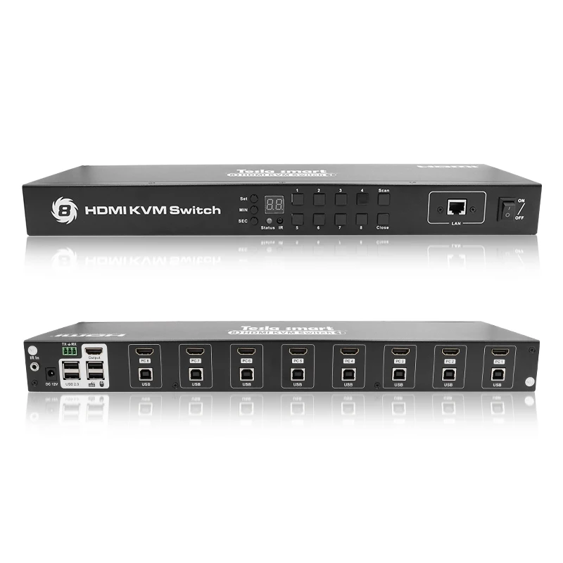 OEM 4K 8x1 HDMI KVM Switcher 8 port of biggest-selling product with USB 2.0