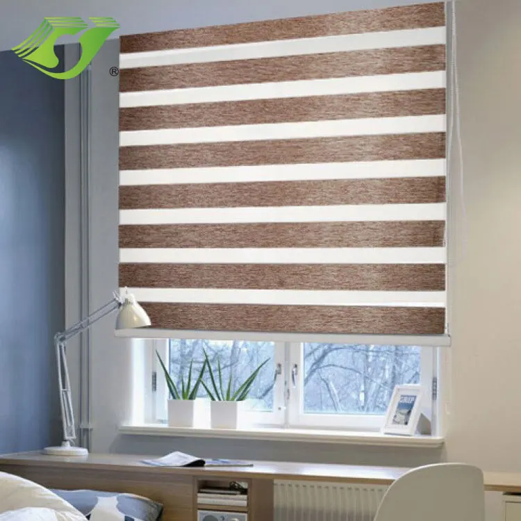 Современный отель на заказ blackout zebra roller blind с бисерной веревкой