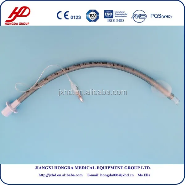
Endotracheal Tube with cuff and without cuff ( high pressure and low volume ) 