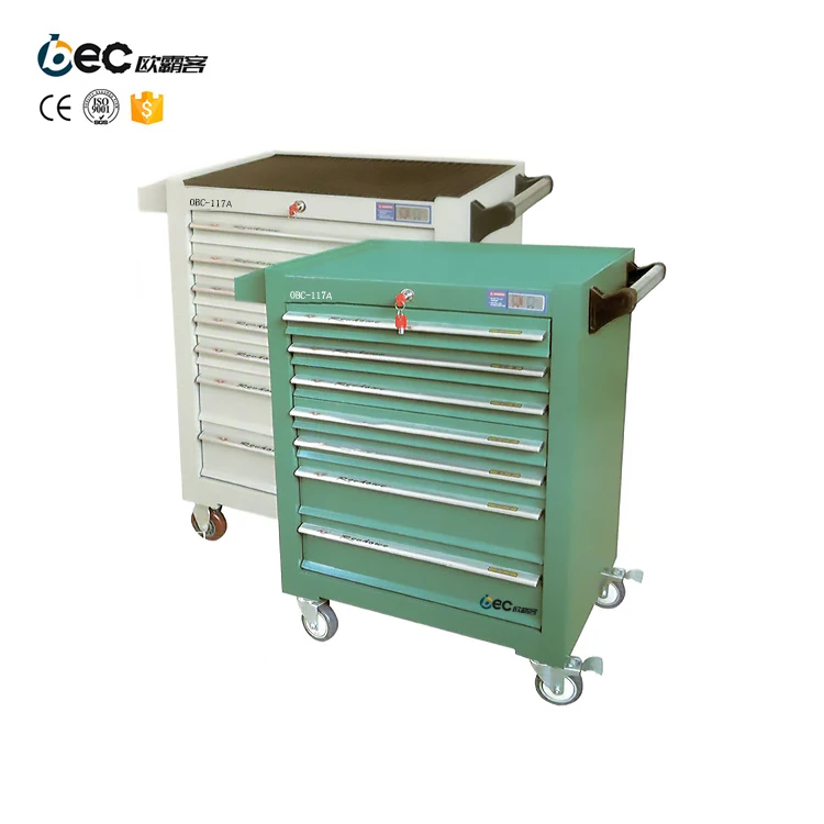 mobile  toolbox and tool trolley with cabinet handle tool set for cart repair