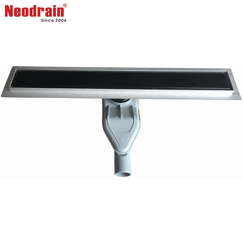 Вращающийся на 360 градусов дренаж для душа Neodrain F1781 со стеклянной крышкой