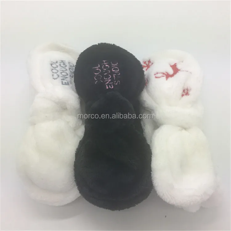 latest designs korean custom logo brand hair band embroidered wire headbands