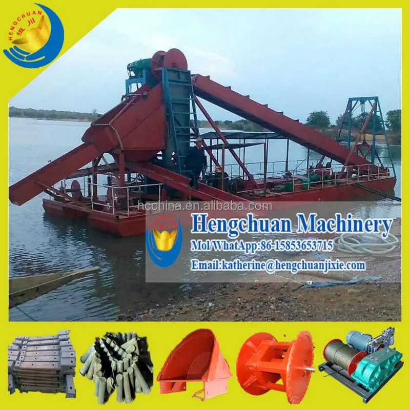 
Chinese Factory Price High Capacity Sand Gold Chain Bucket Dredger for Sale 