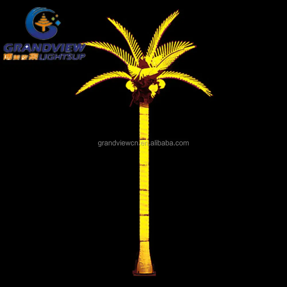 Outdoor christmas artificial led coconut plam tree light
