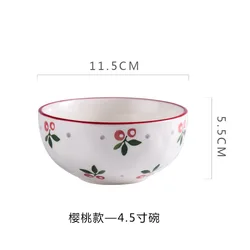 Высокое Качество ручная роспись Креативный дизайн Вишневый узор керамическая посуда столовые сервизы