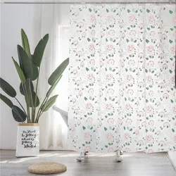 peva printed flower vinyl heavy duty shower curtain liner