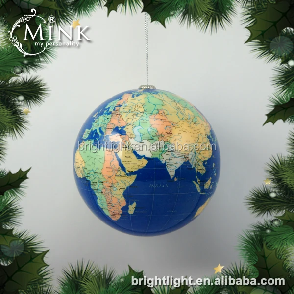 
best-selling decorative map christmas ball 