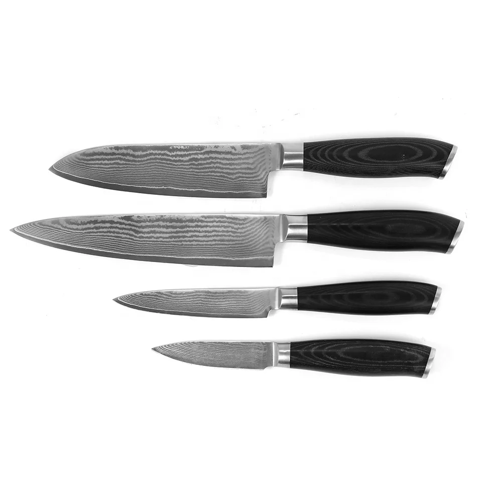 
Professional german steel pakka wood forged handle chef knife kitchen knife kitchen knives set 