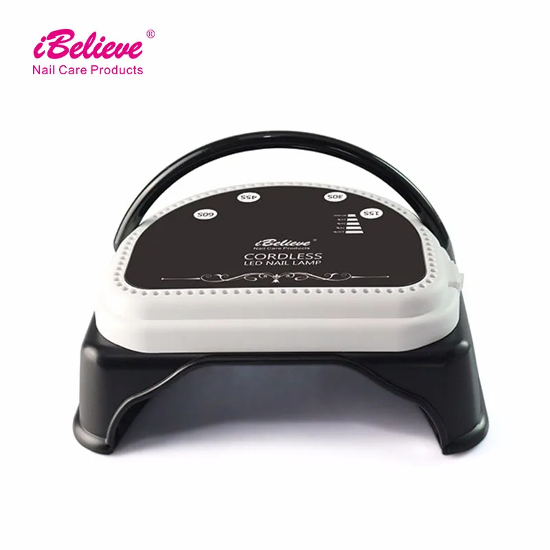 iBelieve Factory price OEM 64w cordless LED nail lamp