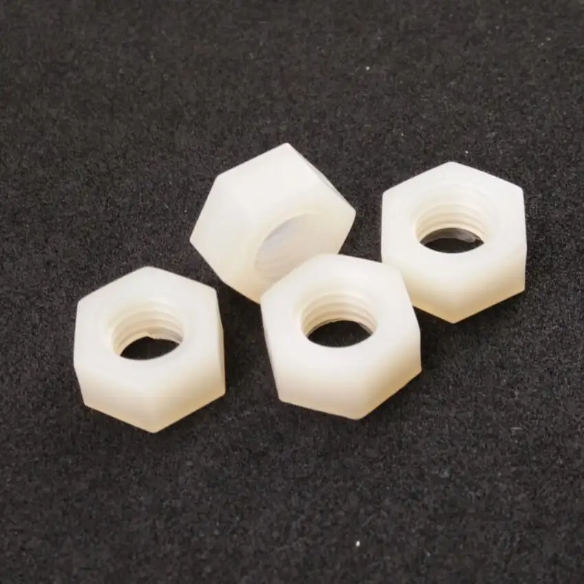 M6 Plastic Nylon Hex Nuts Standard PA 66 Fastener