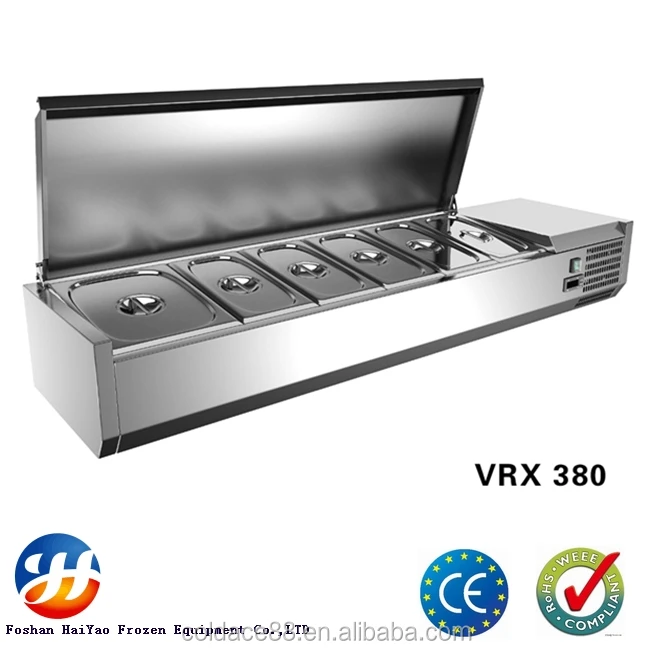 Countertop pizza display counter refrigerator