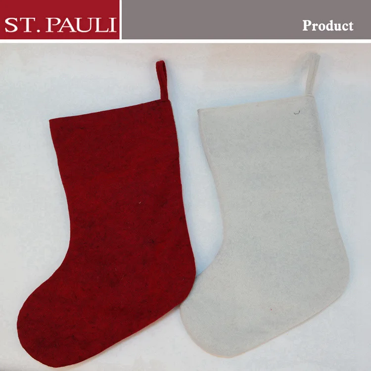 
20 inch owl pattern felt sock animated christmas stocking for wholesale 
