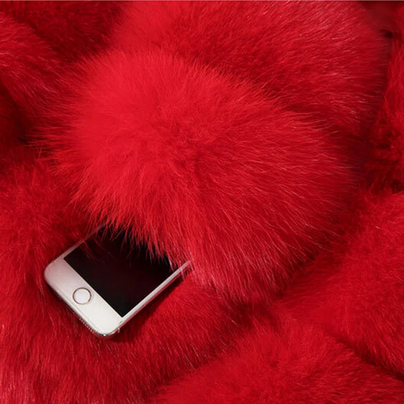 Women real fox fur vest winter fur fashion leather waistcoat lady fox fur gilet with hood