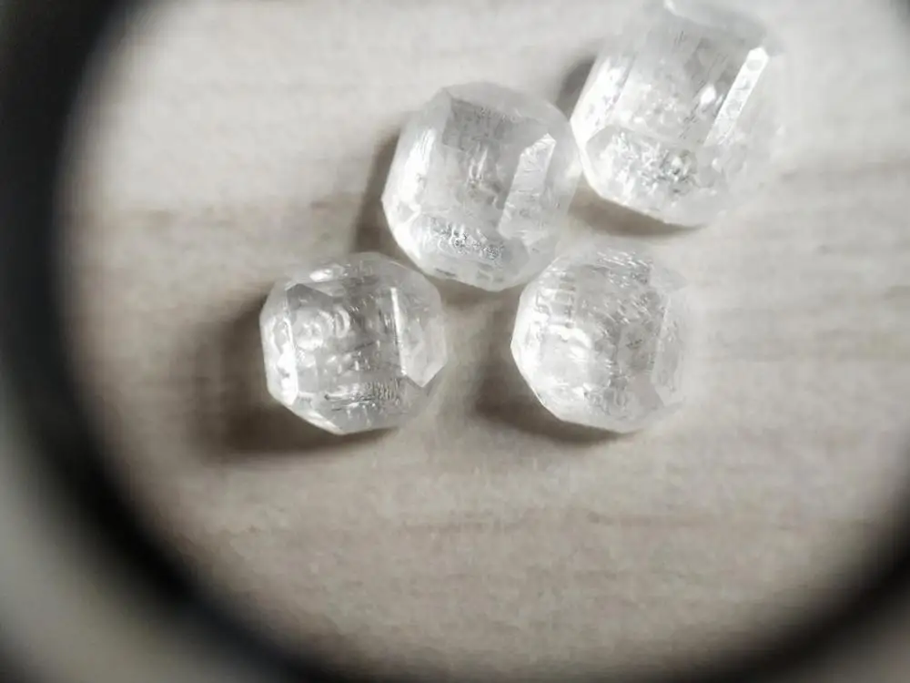 White HPHT CVD Synthetic Lab Grown Rough Uncut Diamond