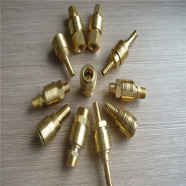 brass german type quick coupling , 1/4 male threaded german type quick couplers