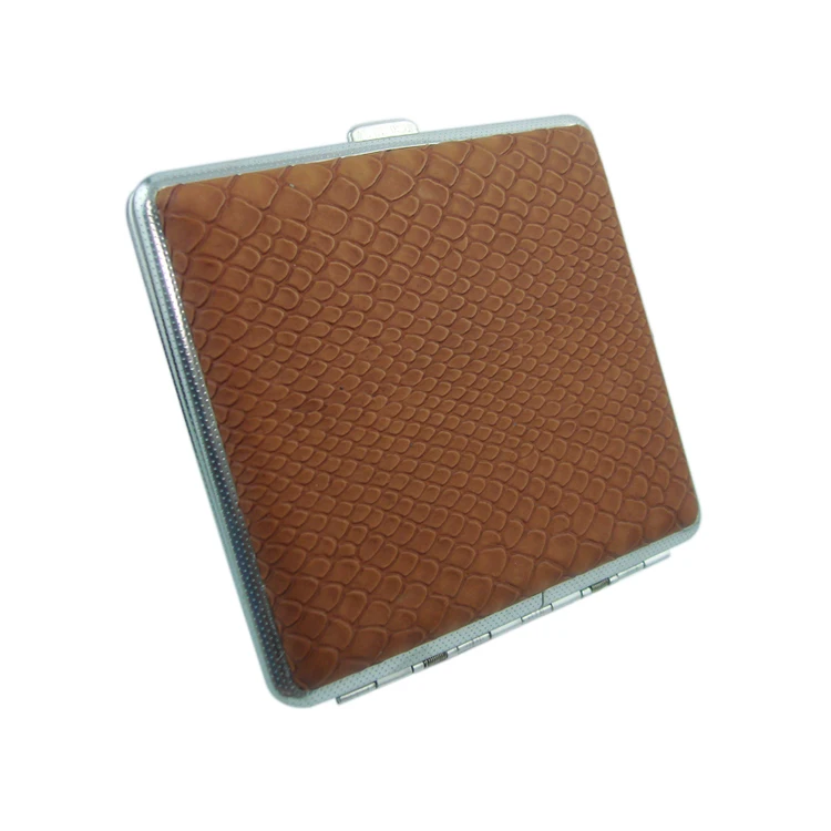 Подлинный металлический держатель для сигарет, табака, контейнер, коробка для хранения, кожаный портсигар, для подарка курильщикам